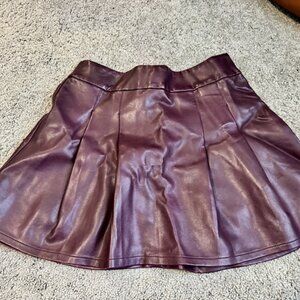 And Now This Faux Leather Skirt